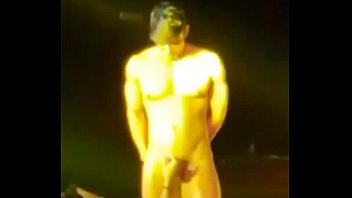 Hot Male Stripper Showing His Hard Dick on Stage