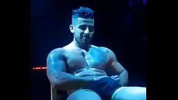Male Stripper Does Handjob on Stage
