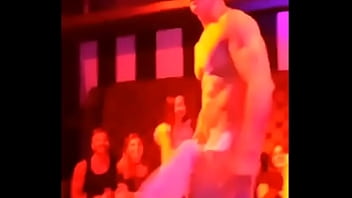 Male Stripper Expose Hard Dick to Audience